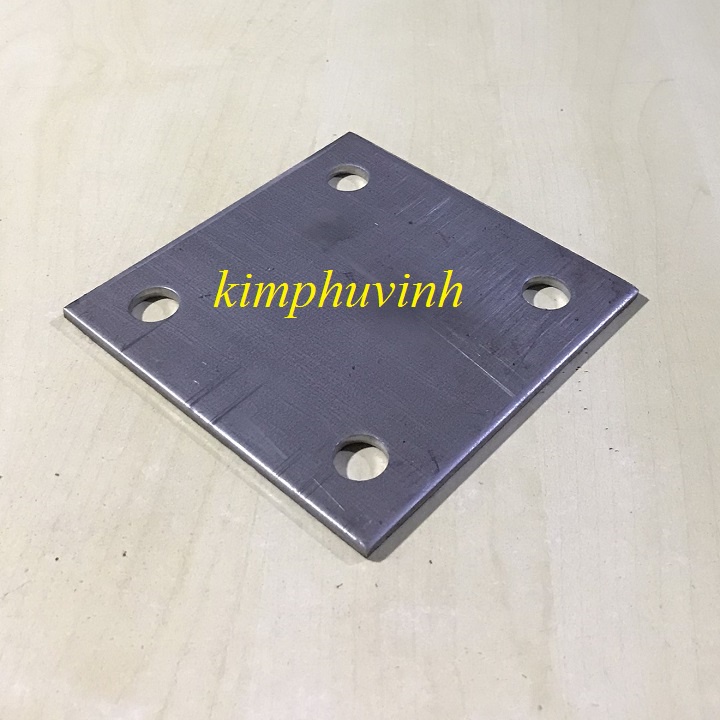 01 CÁI - 100x100mm BẢN MÃ VUÔNG CÓ LỖ - BẢN MÃ CHÂN CỘT 1T