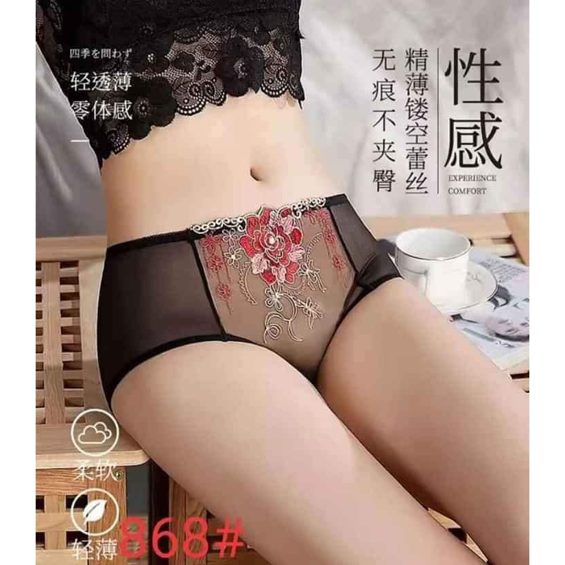 LỐ 10 QUẦN LÓT REN THÊU HOA SEXY MÃ 868
