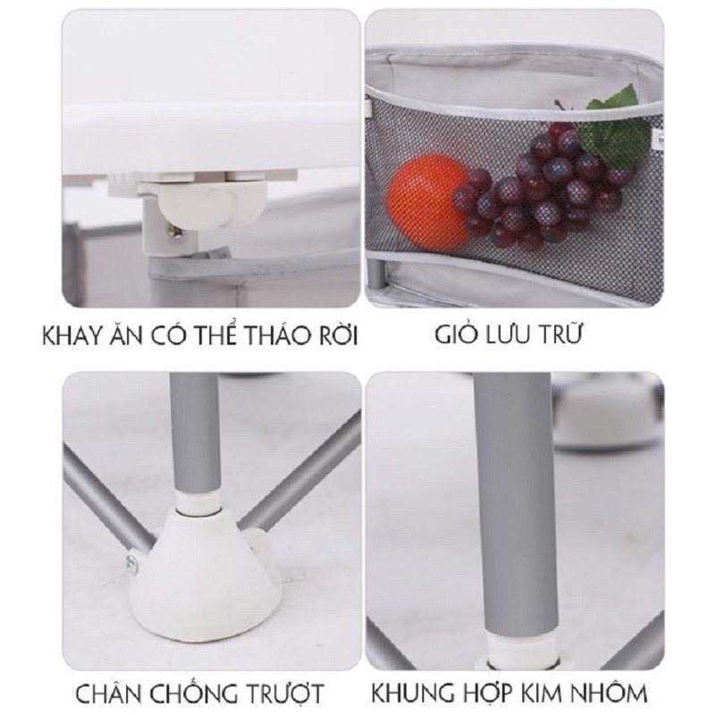 Ghế ăn dặm gấp gọn cho bé Hoo booster, tiện lợi, nhỏ gọn, ghế ăn dặm phong cách Hàn Quốc Baby Galaxy Official