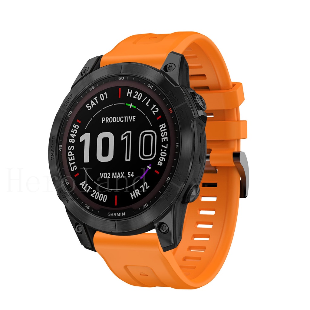 Dây Đeo Thay Thế Bằng Silicone 22MM Cho Garmin Fenix 7 6 6Pro Fenix 5 5 Plus Forerunner 945 935