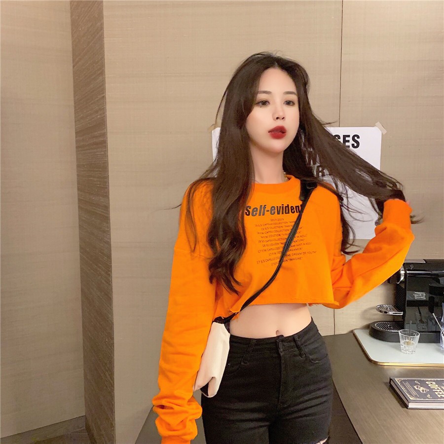 Áo Hoodie Thu Đông Croptop Cực Iuu Ulzzang | BigBuy360 - bigbuy360.vn