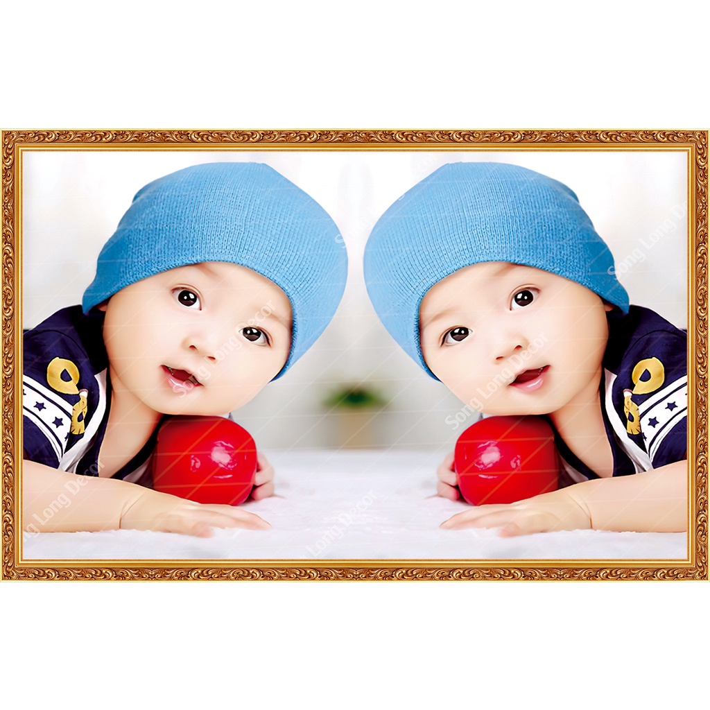 Tranh Dán Tường Em Bé Baby -SLBB53- Có In Theo Yêu Cầu -Tranh Trang Trí Phòng Ngủ Cho Bé - Song Long Decor
