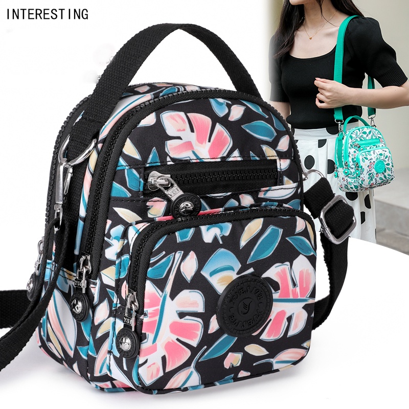 Túi Đeo Chéo Bằng Vải Nylon Siêu Nhẹ Nhiều Lớp Phong Cách Hàn Quốc Thời Trang Mới Cho Nữ