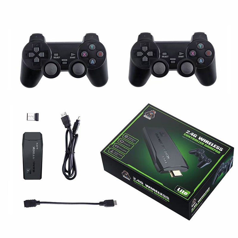 💘Chơi Là Nghiện💘Máy Chơi Game Stick 4 Nút HDMI Không Dây 64GB Tích Hợp +10000 Games ATARI / PS1 / FC / GBA / MD / N64