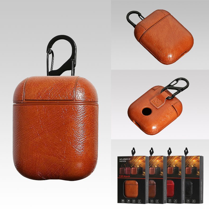 Vỏ Ốp Case Airpod Airpods 1/2 bảo vệ bao đựng tai nghe bằng da PU - KinoShop