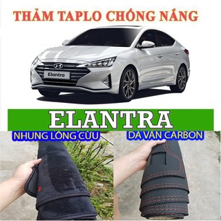 THẢM TAPLO HYUNDAI ELANTRA (2021-2020)-(2010-2018-2019) DA VÂN CARBON-NHUNG LÔNG CỪU