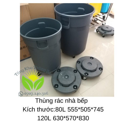 Thùng Rác Nhà Bếp Dạng Tròn, Thùng Rác Chuyên Dụng Cho Nhà Bếp Nhà Hàng, Bếp Ăn Công Nghiệp