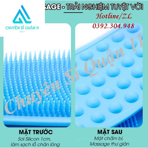 Dây chà lưng silicon tẩy tế bào chết, dây tắm chà lưng 2 mặt silicon