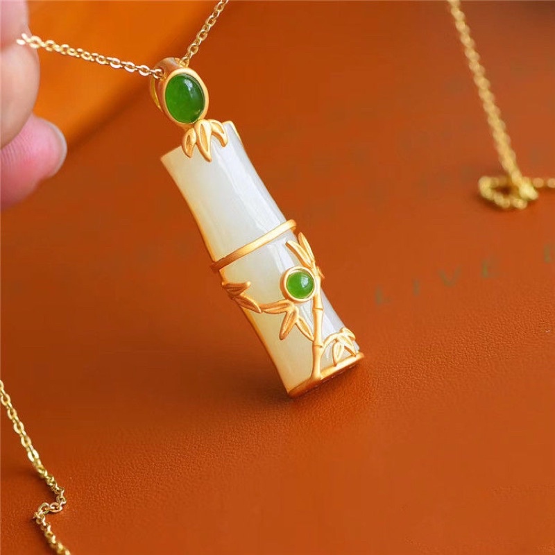 Mặt dây chuyền đốt tre trúc thanh nhã