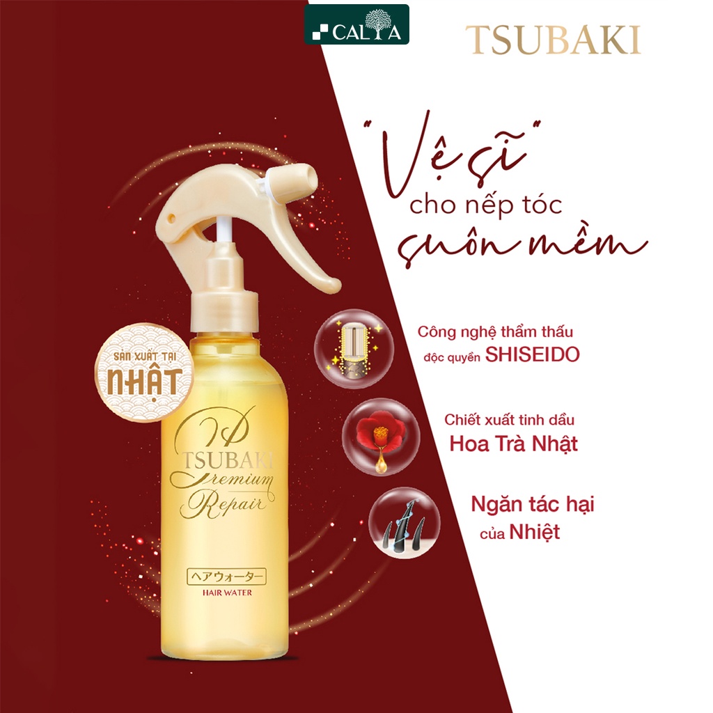 Xịt Dưỡng Tóc Tsubaki Phục Hồi Hư Tổn, Bảo Vệ Tóc Khỏi Nhiệt Độ Cao - Tsubaki Premium Repair Hair Water 220ml