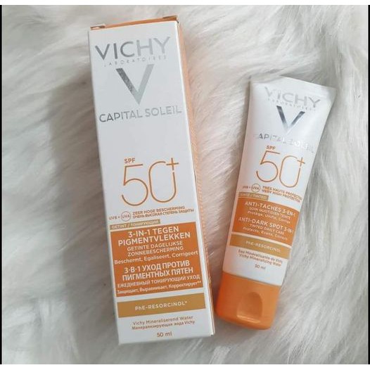 KEM CHỐNG NẮNG CÓ MÀU VICHY IDEAL SOLEIL ANTI DARK SPOT 3IN1 TINTED