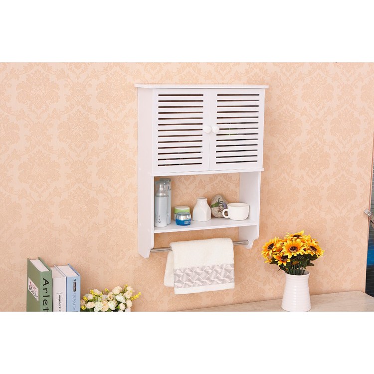 Tủ nhà tắm treo ( dán)  tường 2 cánh nhỏ - Kệ lắp ráp treo (dán) tường nhà tắm ( 60x40x15cm)- VIENDONG ADV | BigBuy360 - bigbuy360.vn