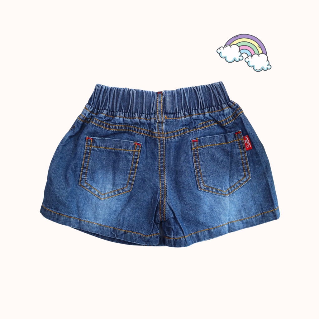 Quần Short Váy Bò Bé Gái Thêu Hình Voi Ngộ Nghĩnh SILBER KIDS