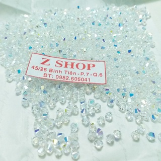 Gói 20 hạt pha lê áo hình nón 4 ly nhiều màu