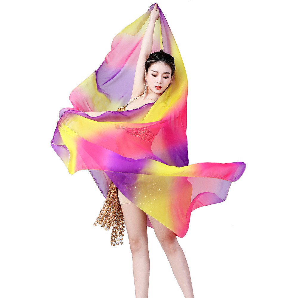 Khăn Choàng Siêu Nhẹ Màu Gradient Dùng Biểu Diễn Múa Bụng | BigBuy360 - bigbuy360.vn