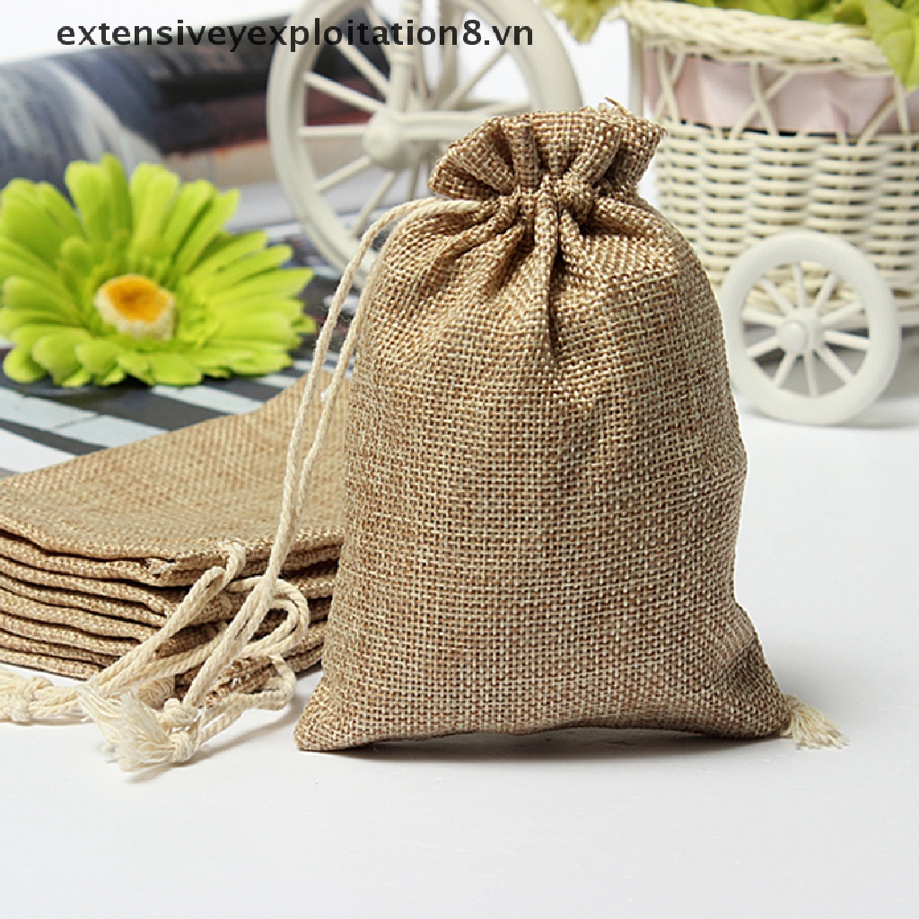 Túi dây rút mini bằng vải bố dùng để đựng quà tặng tiện lợi dễ thương