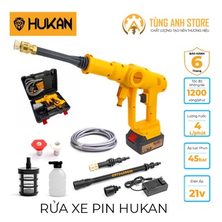 Máy Rửa Xe Chạy Pin HUKAN Chính Hãng có hộp đựng.