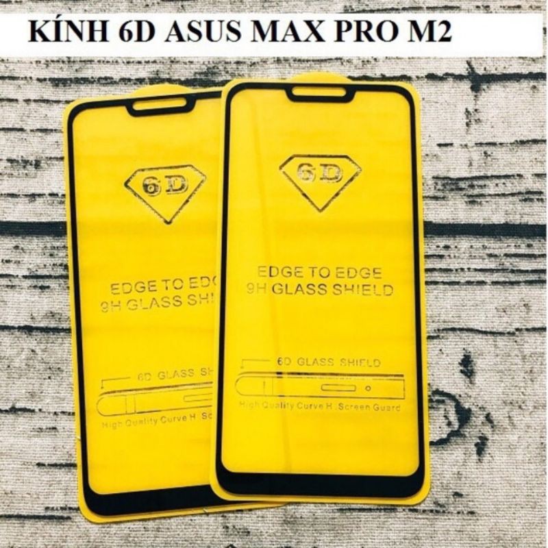 Miếng Dán Kính Cường Lực Full Màn 9D Cho Asus Zenfone Max Pro M2 - Đen