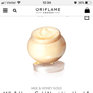 Kem dưỡng thể và day tay milk % honey gold
