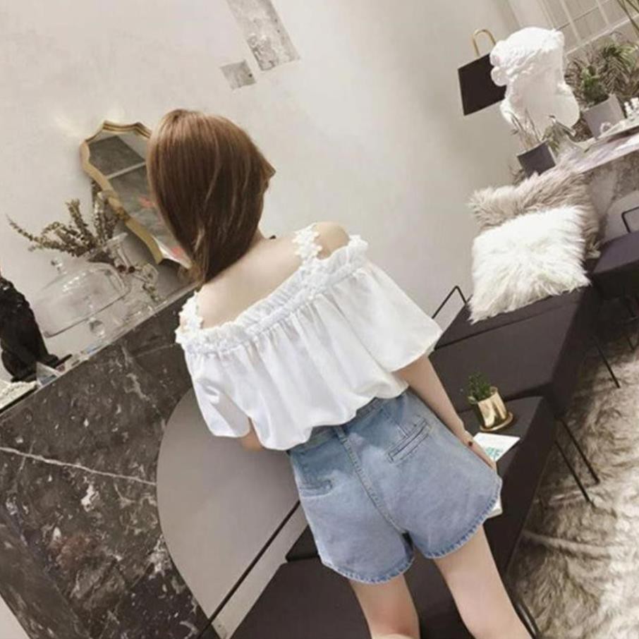 Áo sơ mi nữ trễ vai 2 dây cao cấp mới thời trang Quảng Châu - NEW