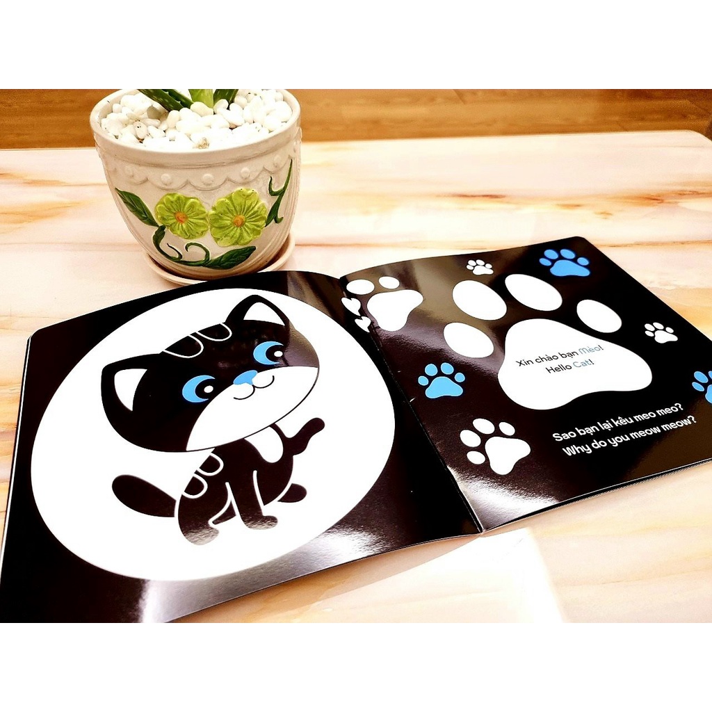 Sách - Ehon Kích Thích Thị Giác Cho Bé Từ 0-3 Tuổi - Song Ngữ Việt Anh