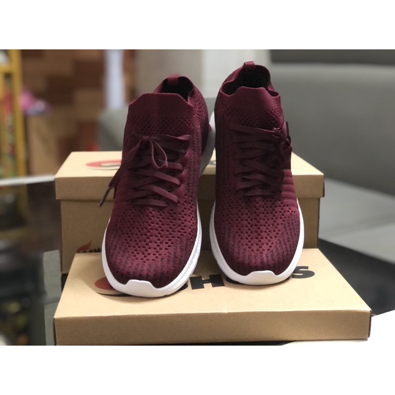 Giày thể thao nam 💖FREESHIP💖 giày chạy bộ sneaker nam nữ Sshoes-có dây, vải thun mềm nhẹ 144-3-D.RED