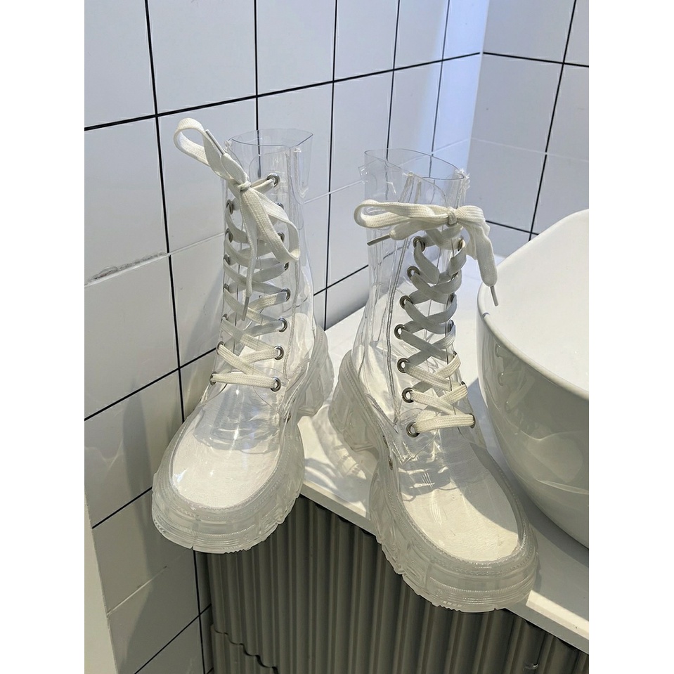 gd1 Boot cổ cao trong suốt order kèm vớ loại 1