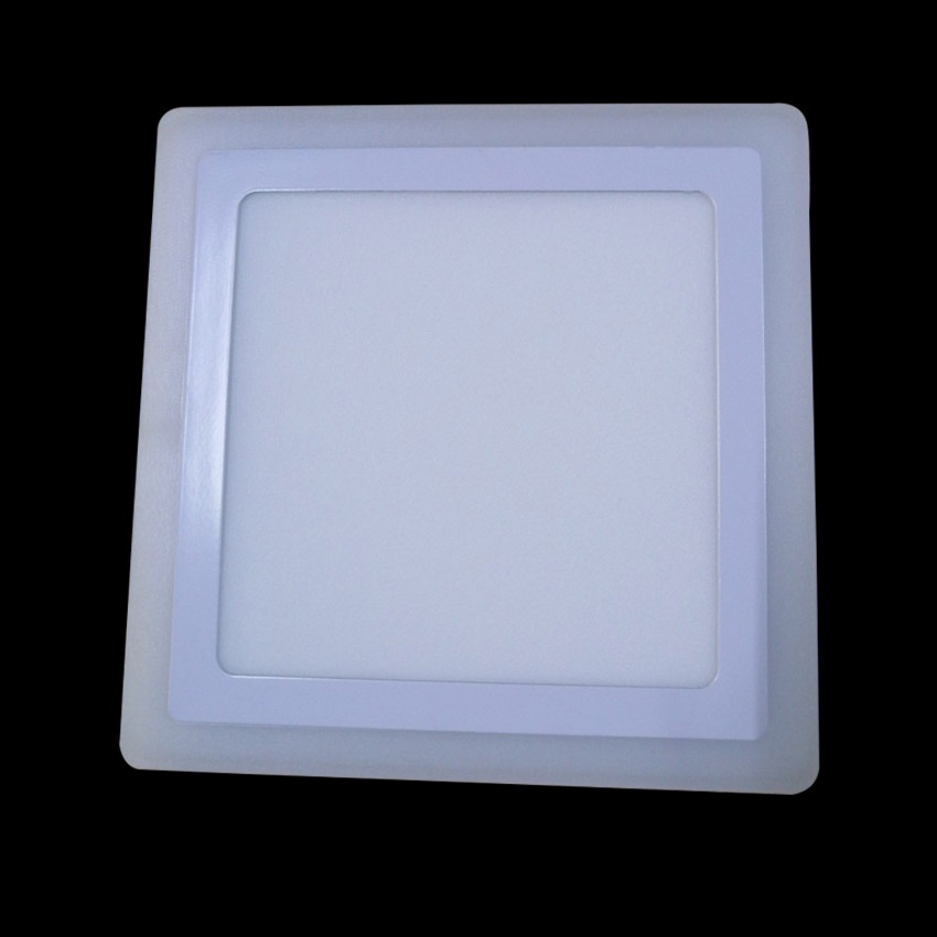 Đèn ốp trần, đèn led ốp trần nổi 24w 2 màu 3 chế độ thiết kế vuông thay đổi ánh sáng theo mỗi lần bật tắt công tắc chính