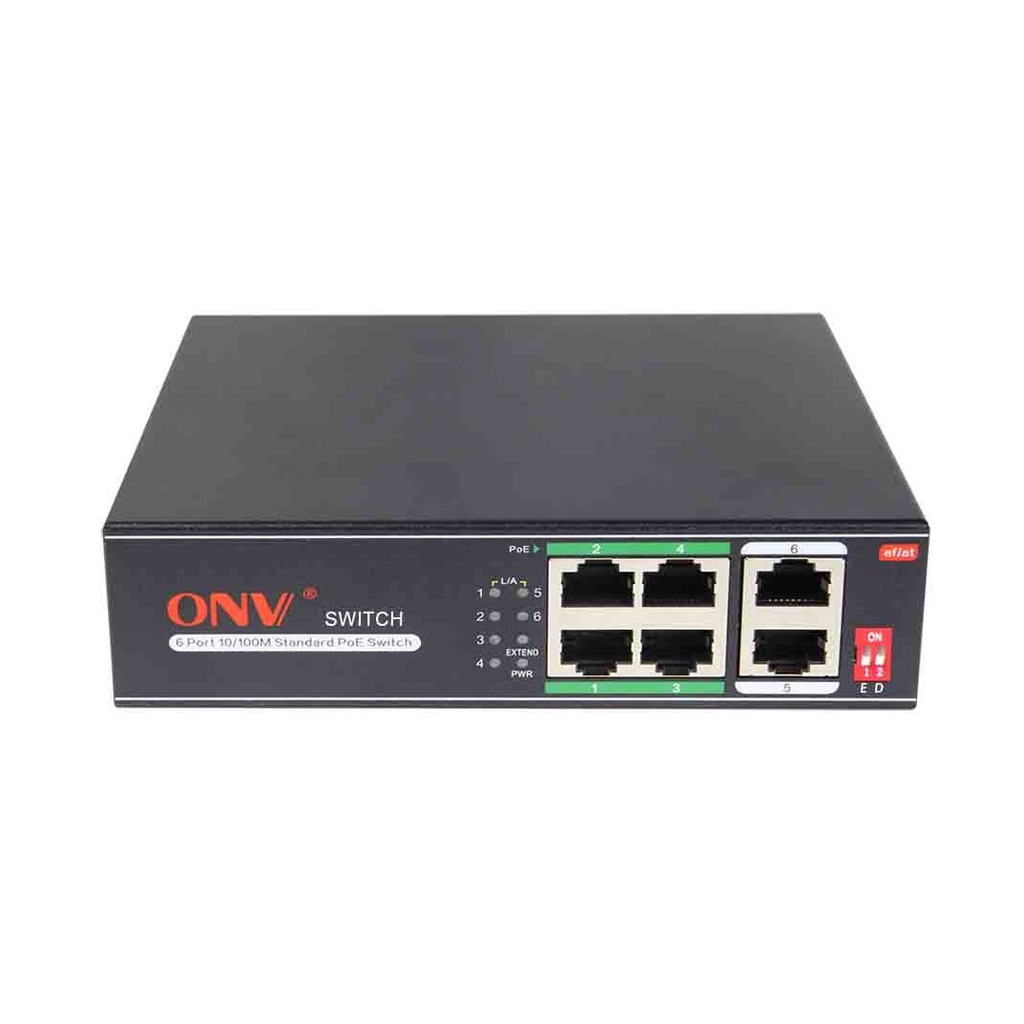 Switch POE ONV 4 cổng + 2 Uplink H1064PHC