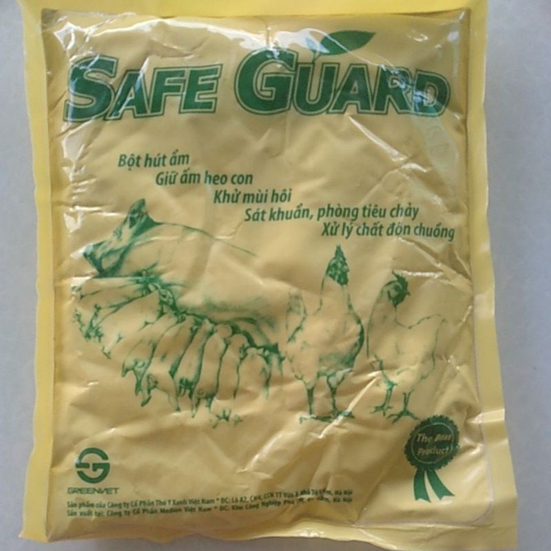 Safe guard 1kg bột hút ẩm, giữ ấm heo con, khử mùi, xử lý chất độn chuồng