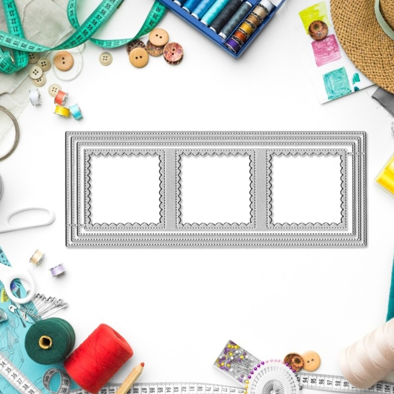 Khuôn Cắt Giấy Kim Loại Mẫu Khung Viền Độc Đáo Thẻ