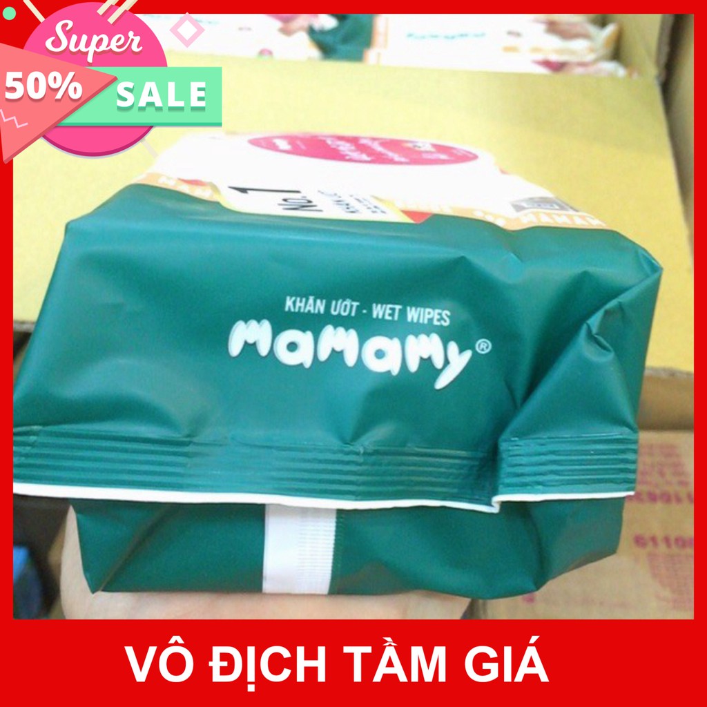 Combo 10 Gói Khăn Ướt Trẻ Em MAMAMY 100 Tờ, khăn giấy ướt không kích ứng da cho bé