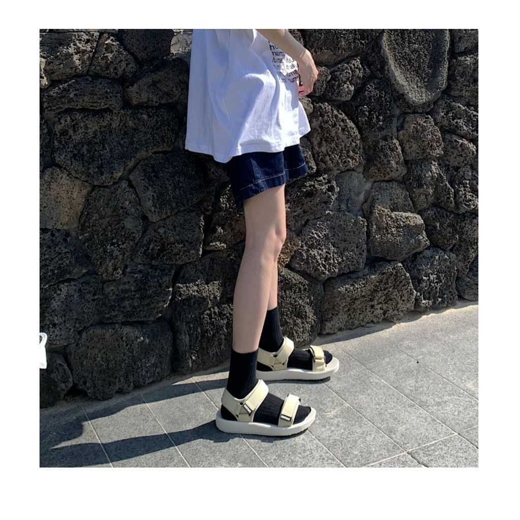 Giày sandals nữ quai vải mang đi học siêu bền - US679