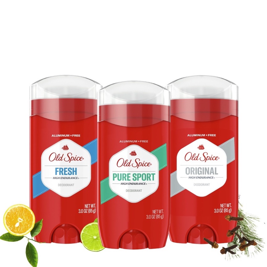 Sáp khử mùi Old Spice nam 85g ngăn tiết mồ hôi chính hãng của Mỹ Original | Fresh | Pure Sport