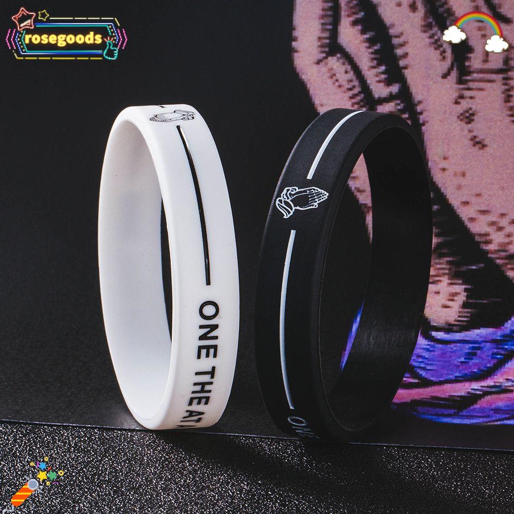 Vòng Tay Cao Su Silica Gel Chống Nước Nhiều Màu Sắc Mới Cho Nam Và Nữ