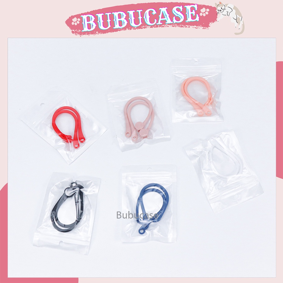 Bộ vòng thể thao cố định AirPods loại treo vành tai  - Chất liệu Silicone mềm, dẻo - Chống rơi cho AirPods 1, 2, 3, Pro