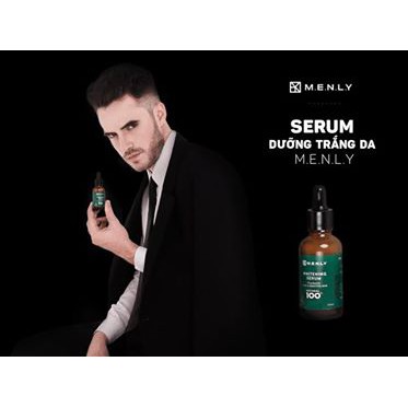 Serum thiên nhiên dưỡng trắng mờ thâm mịn da cho nam MENLY dùng được cho da nhạy cảm nhất 30ml.