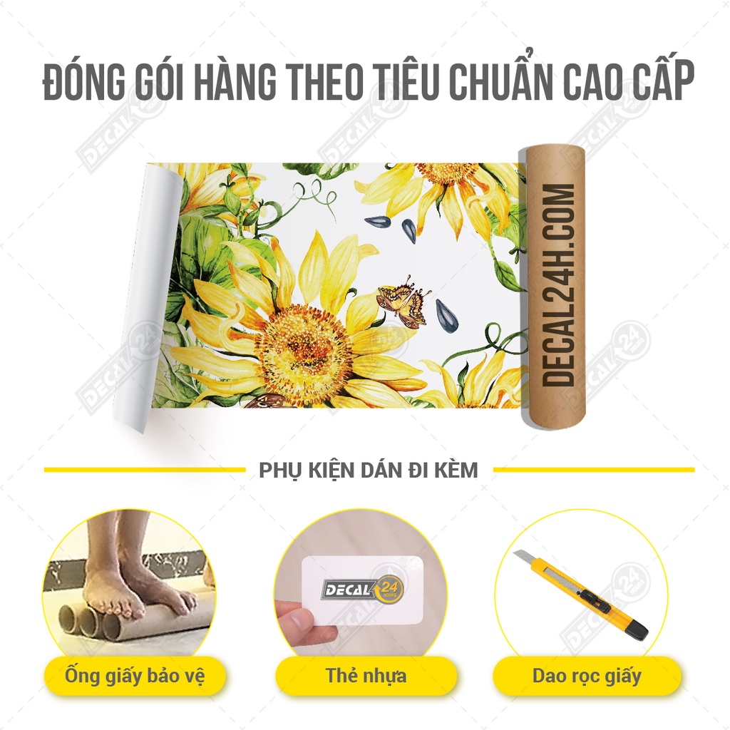 Decal dán trang trí tủ lạnh, miếng dán tủ lạnh chất liệu decal cao cấp chống thấm nước đủ kích thước Decal24h DTL-001