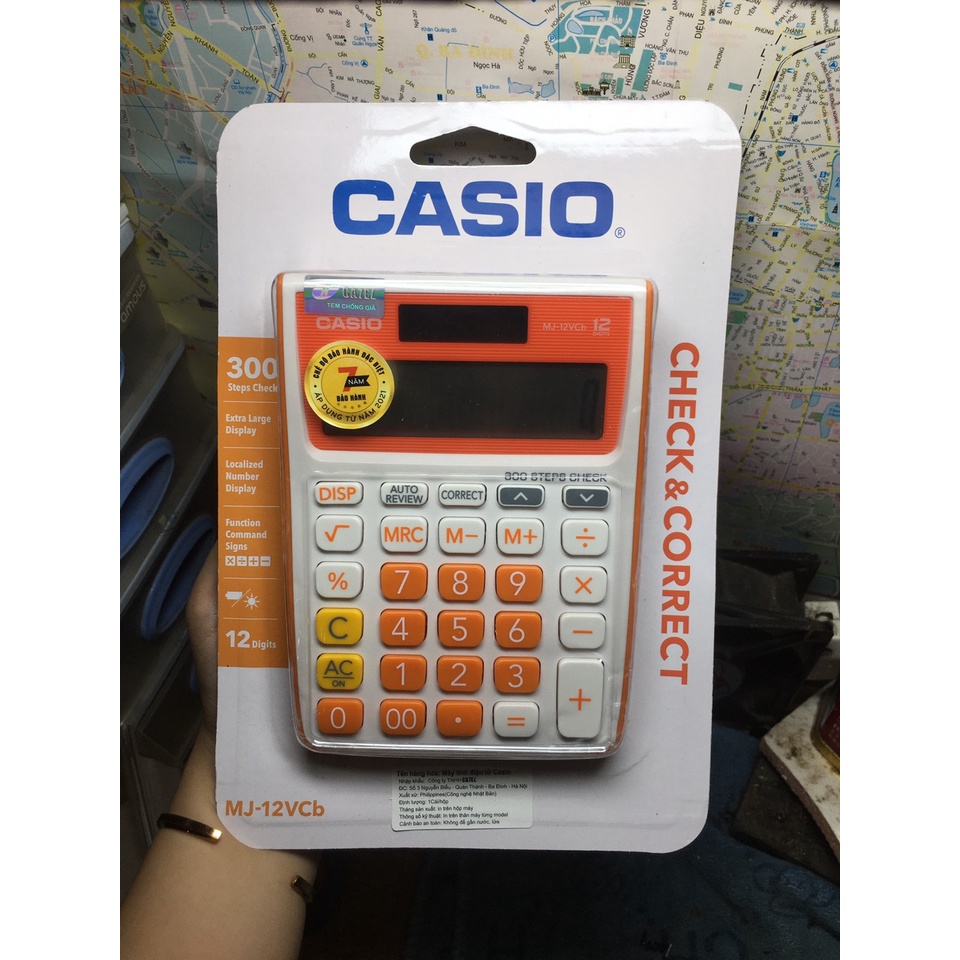 Máy tính CASIO MJ 12VC/MJ 12VCb chính hãng bảo hành 5 năm