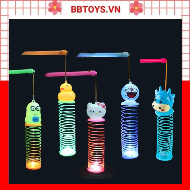 Đồ chơi đèn lồng lò xo nhún nhảy phát sáng BBTOYS 101