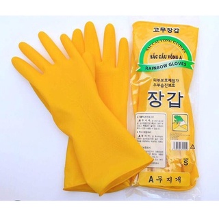 Găng Tay Cao Su Sắc Cầu Vồng A, Găng tay rửa bát, rửa chén hàn quốc