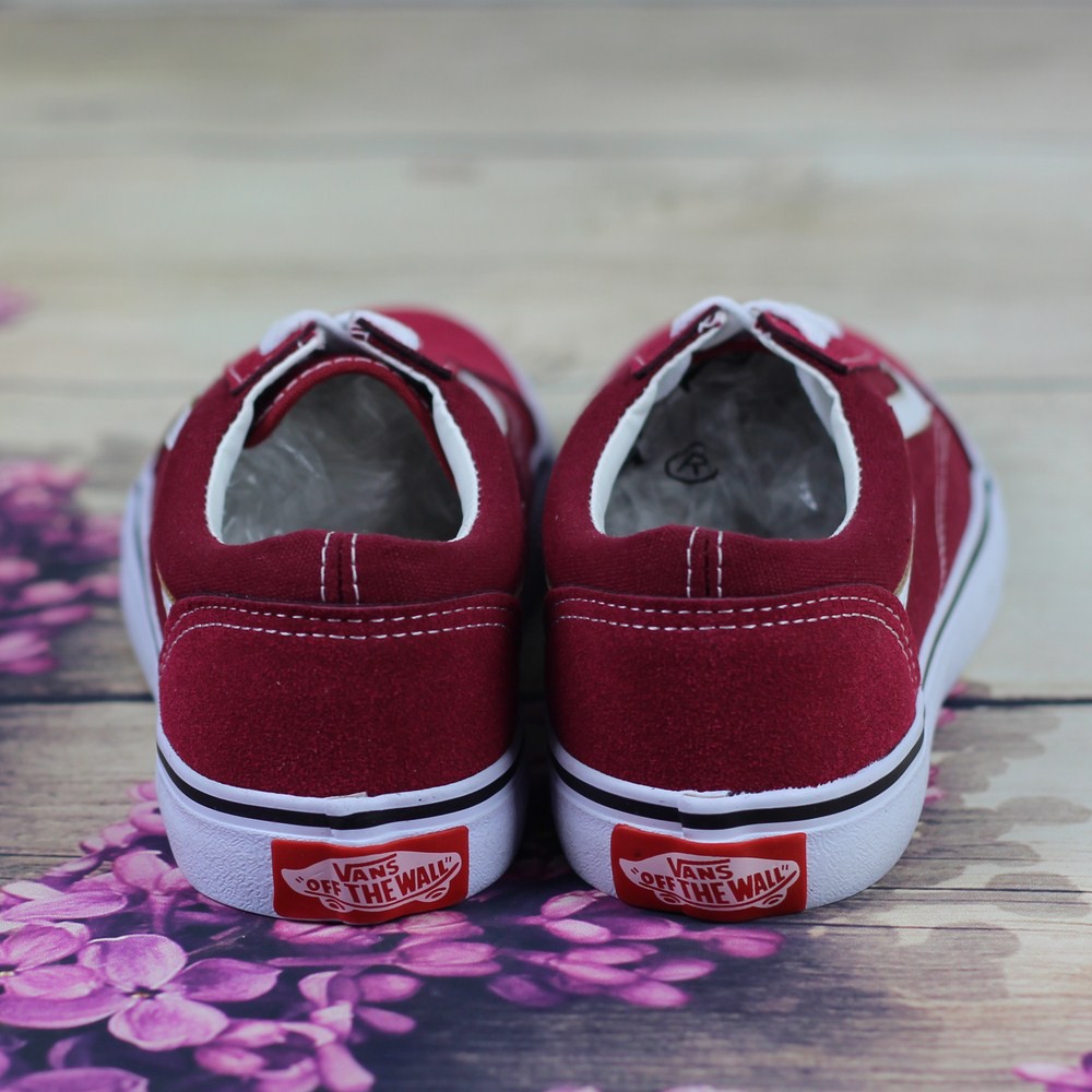 Giày Sneaker Van Cá Tính Nam Đỏ Đô