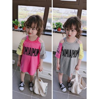 Mùa hè 2019 mới bé gái áo tương phản màu sắc trong thời trang