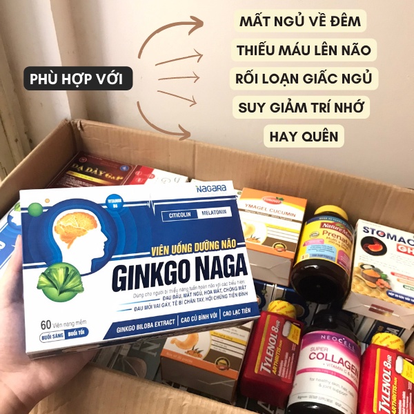 Cải Thiện Giấc Ngủ Và Trí Nhớ - Ginkgo Naga Tăng Cường Máu Lên Não, Giúp Ngủ Ngon Và Sâu Hơn