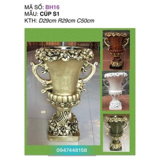 Bình hoa composite dáng cúp tai S1 cao 50cm