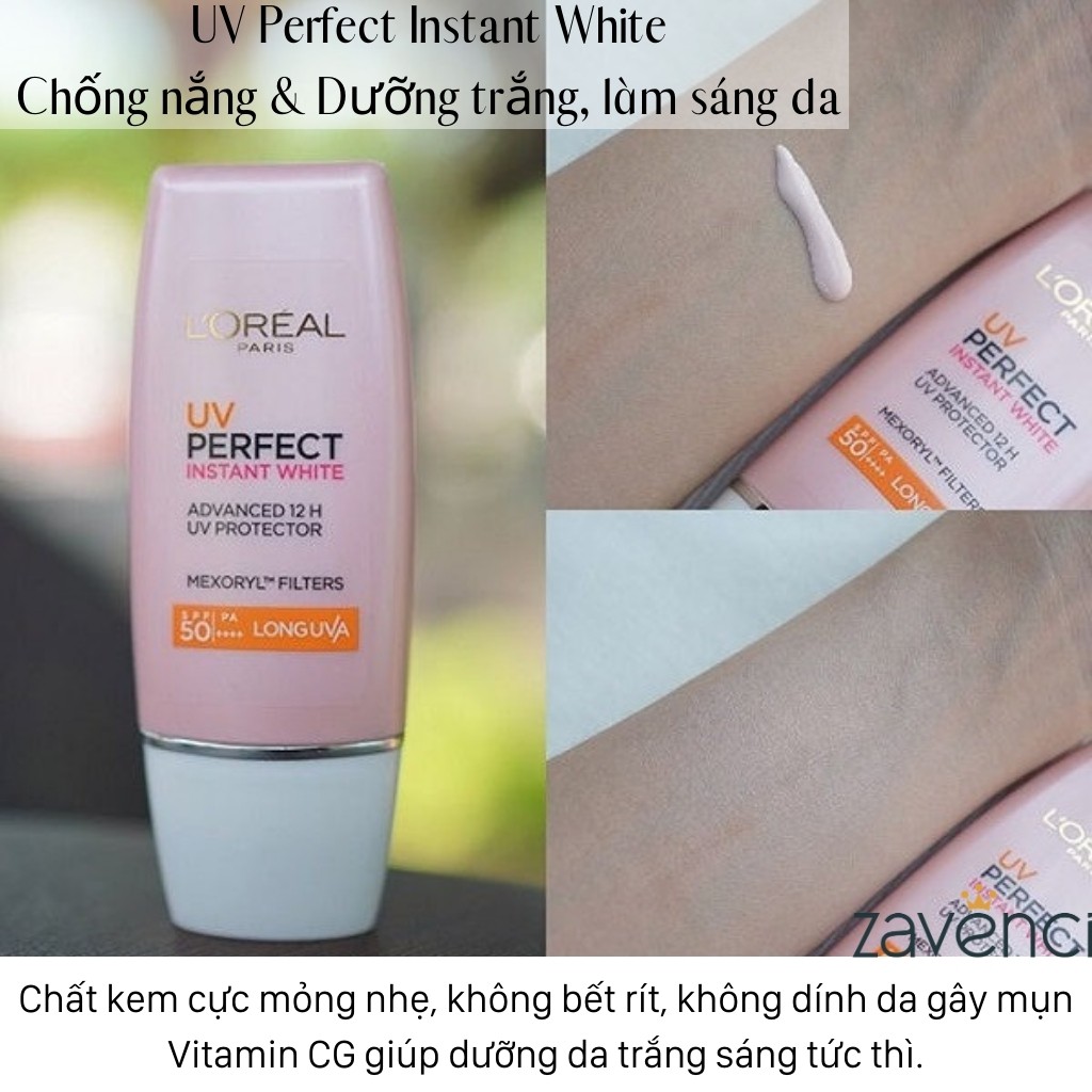 Kem chống nắng L'Oreal UV Perfect SPF 50+ PA++++ sun cream dưỡng da 30ml - ZAVENCI Official