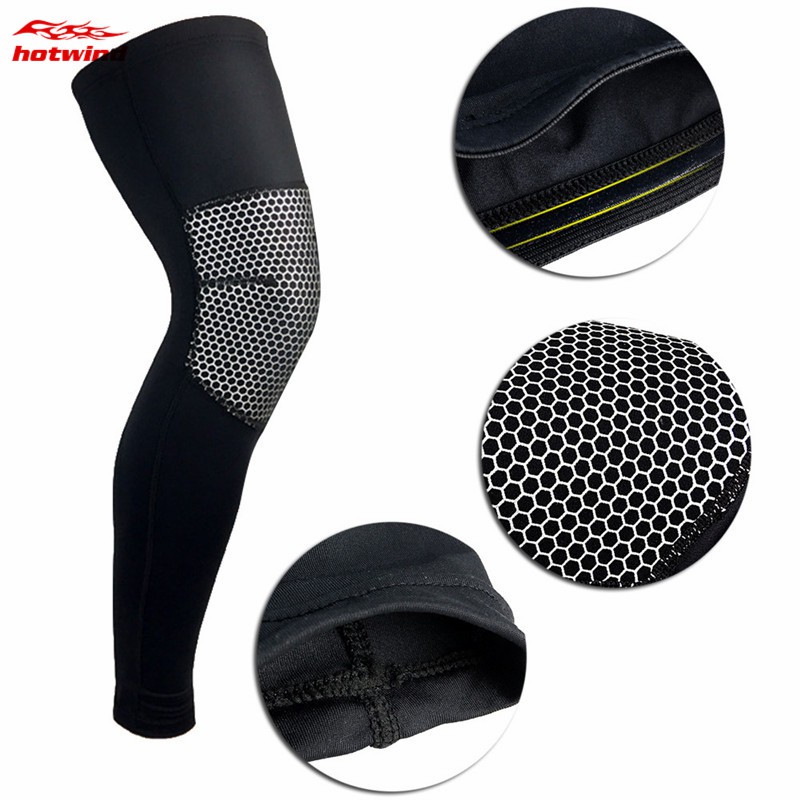 HW Knee Pad Support Honeycomb Crashproof Basketball Knee Brace Compression Leg Sleeves Kneepad