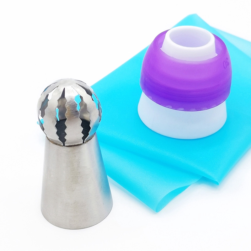 Set 3 đuôi bắt bông kem trang trí bánh bằng thép không gỉ