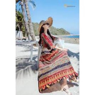 Đầm maxi đi biển