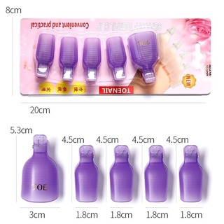Kẹp ủ phá gel móng chân set 5 cái